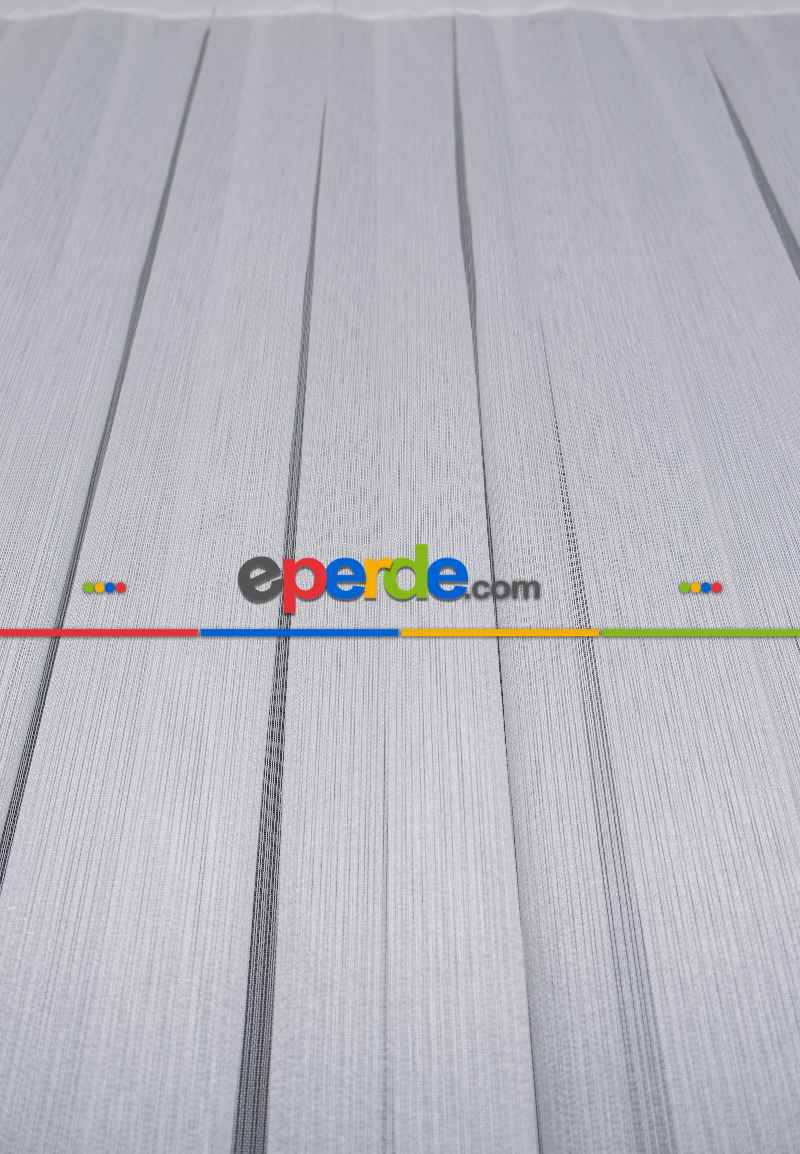 Mutfak Tül 2025 Kar 600 Modern Sugar Çizgili Tül Perde - Düz Sade