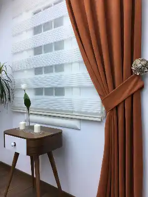 Tarçın Rengi Düz Fon Perde Lacost- Diğer