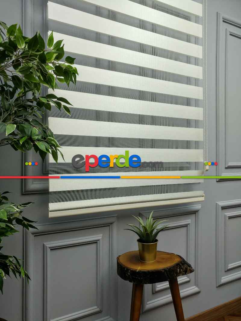 2025 Sezonu - Zebra Perde - Bambu Zebra Perde- Ekru