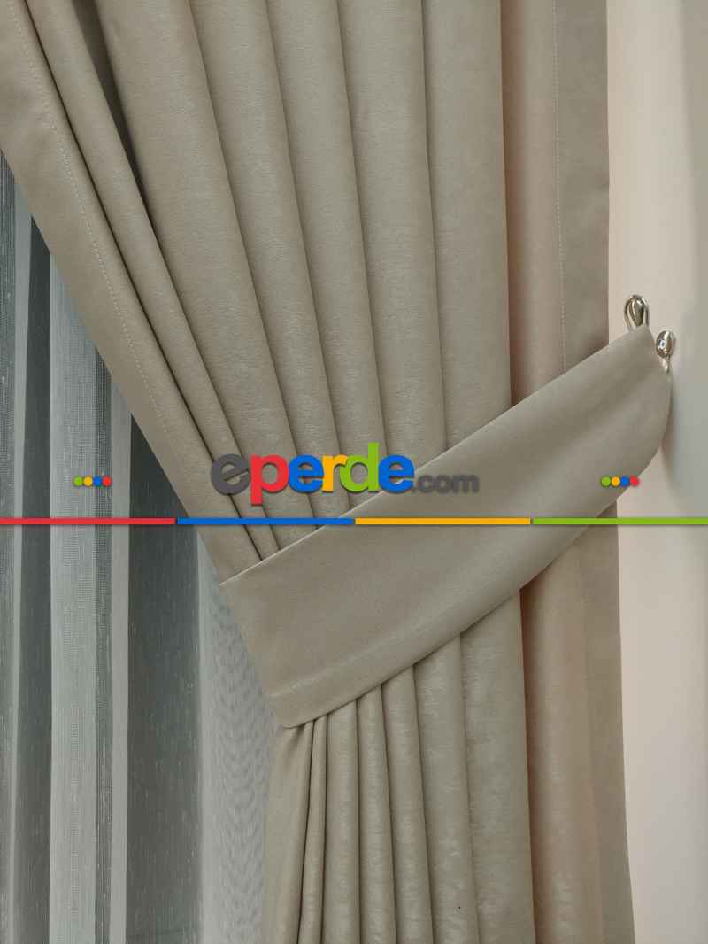 Fon Perde (150)- Krem Bej