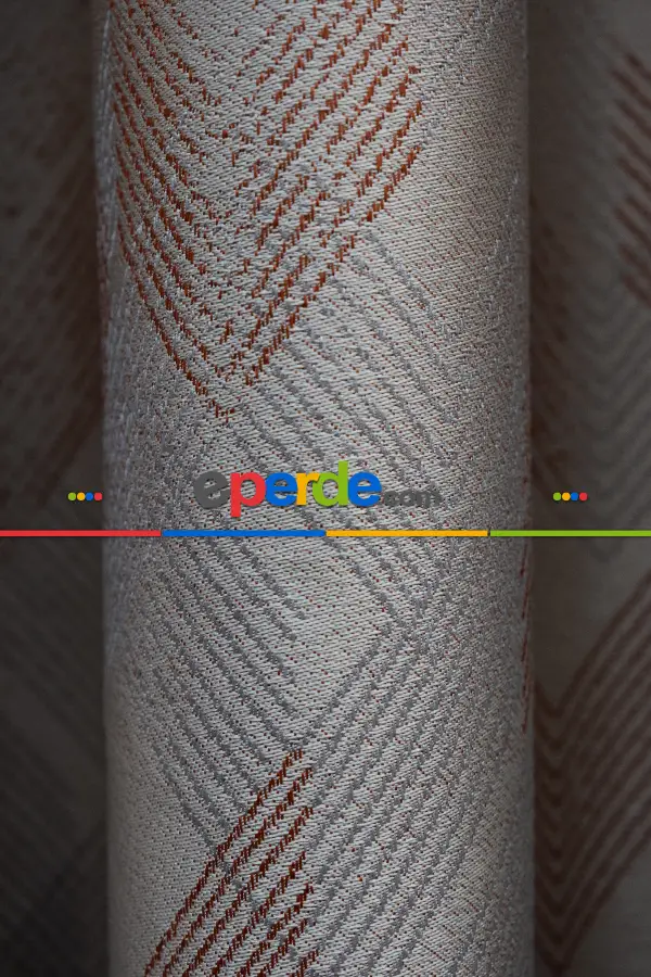 Modern Pano Fon Perde Renk Geçişli Çift Renk - 505- Bej-gri Açık-pembe Koyu-kiremit Rengi