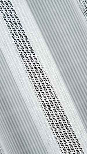 Exculusive Ekru Simli Çizgili Tül Perde Stripe