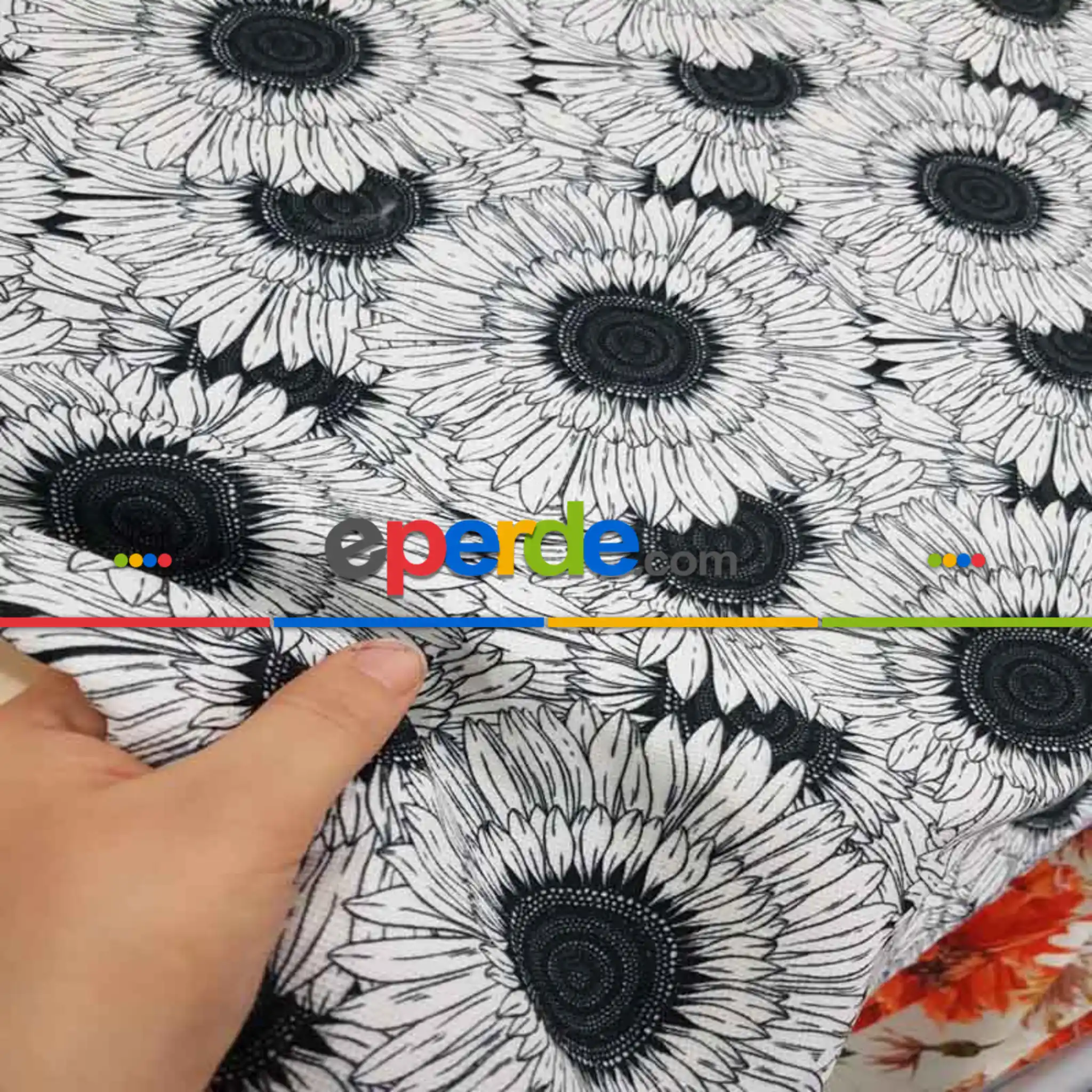 Çiçek Desenli Fon Perde - Kumaşı Kalındır Duck Bezi Değildir- Siyah-Gri-Füme-Antrasit-Beyaz