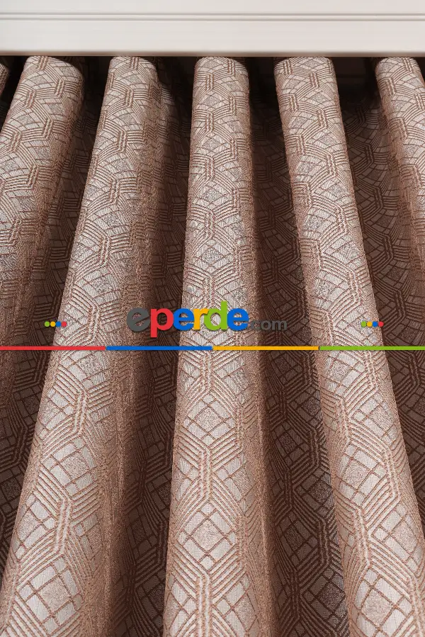 Yatak Odası Fon Perde - S Pile Dökümlü Jakar Dokuma Fon Perde