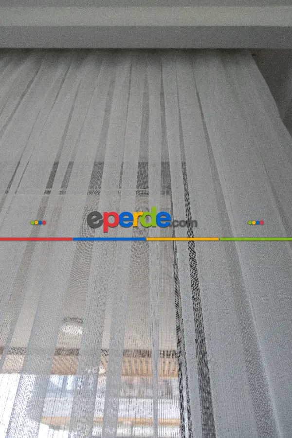 Şantuk İplikli Düz Tül - Ütü İstemez - Kurşunlu Tül