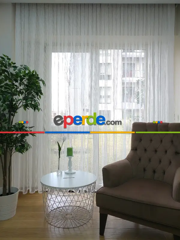 2021 Tül Perde- Ekru