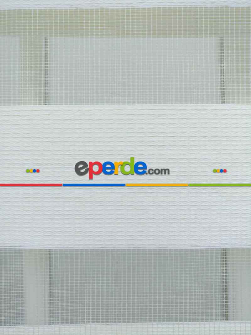 Zebra Perde- Ekru Renk Bambu Zebra Perde (kalın Zeminli)- Ekru