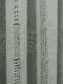 Bantlı Keten Doğal Tül Perde- Krem - Kurşunlu Tül