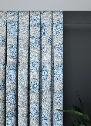 Dökümlü Kumaştan Salon - Geniş En Geometrik Desen Fon Perde 1. Kalite