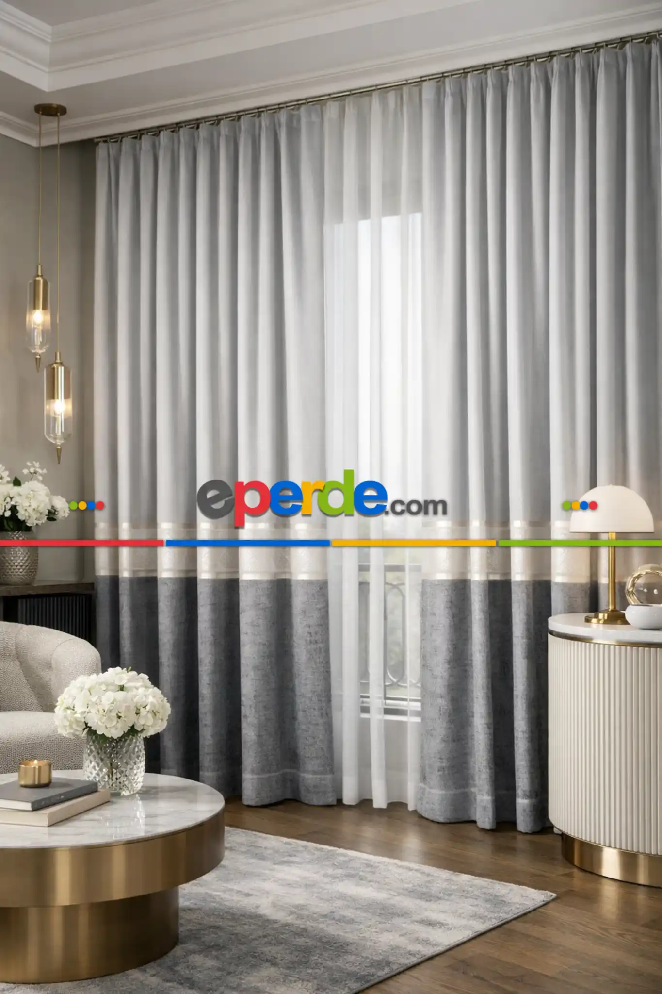 Zarif Geçişler Etek Pano Fon Perde 100cm X 1cm 