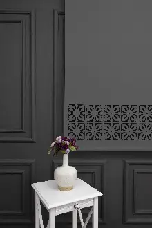 Koyu Gri Renk Lazer Kesim Mat Stor Perde (ister Düz - İster Lazer Kesimli Satın Alın)