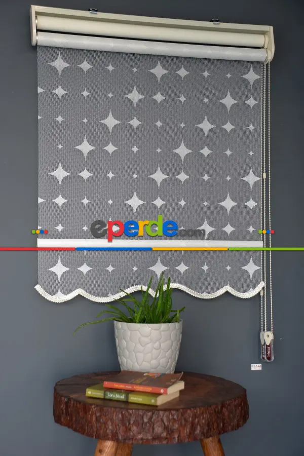 Halim Perdesan Dacuz-201 Beyaz Renk Etekli Veya Eteksiz Çift Mekanizmalı Tül Stor Perde