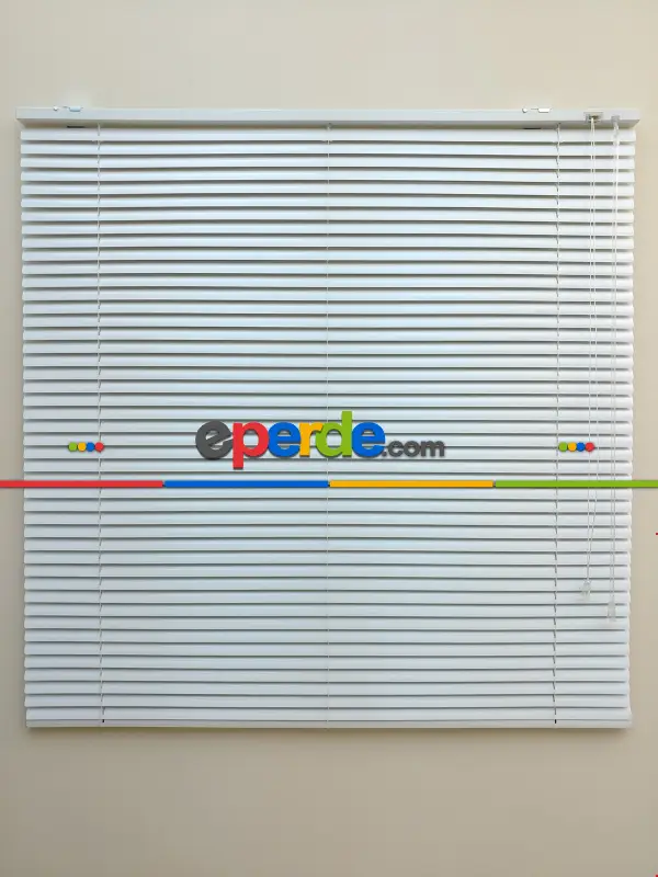 Fırsat !!! Kaliteli Beyaz Renk - Alüminyum Jaluzi Perde - 25mm Kalınlığında- Beyaz