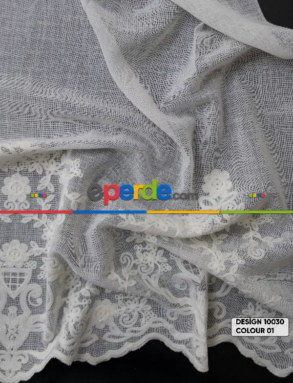 Salon Tül - Tuel Nakış Desenli Tül Perde 1.sınıf Kalite