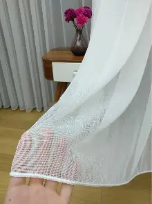 Şantuklu Tül Perde Modern Perde - Kurşunlu Tül