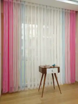1. Kalite Çizgili Tül Dikey Zebra Perde - Ft-19 Pembe , Ft-05 Pudra , Ft-24 Buz Mavisi , Ft-02 Ekru- Krem Açık-mavi Açık-şeker Pembe-pudra