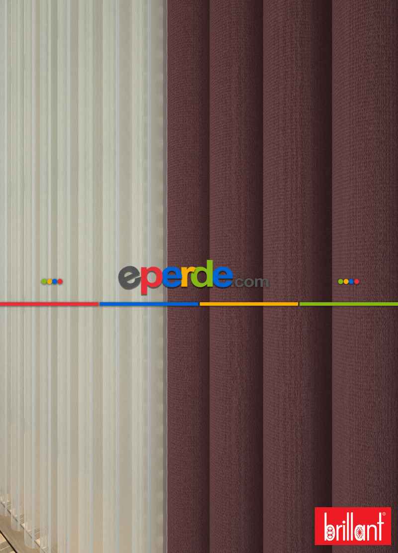 Brillant Akıllı Tül Perde Gül Kurusu Renkli Tül Dikey Zebra Perde Düz 1. Kalite