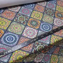 Osmanlı Mutfak Perdesi Kanat Fon Perde Damask Desenli- Yeşil