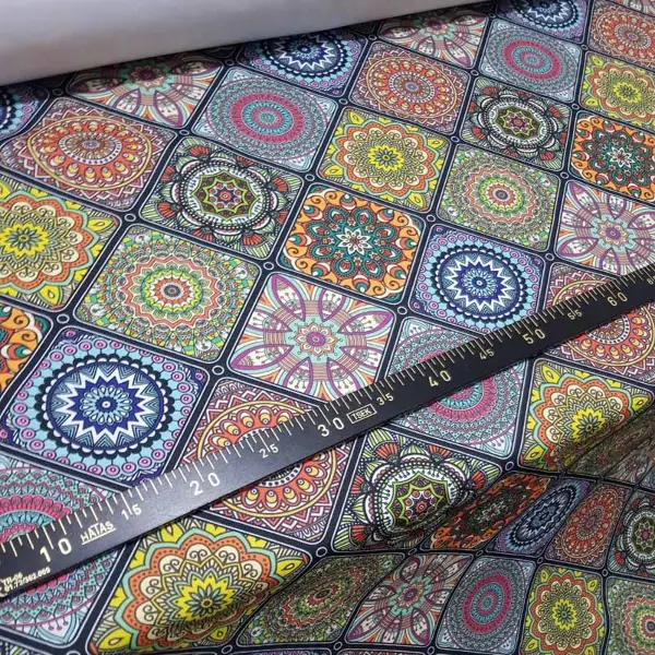 Mutfak Fon Perde Baskılı Evm403- Yeşil