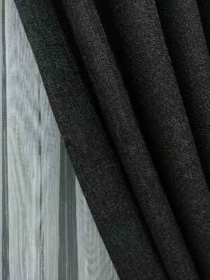 Keten Füme Antrasit Renk Düz Fon Perde ( )- Füme