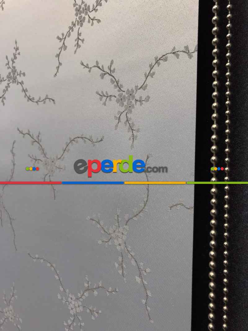 Yatak Odası - Gri Desenli Blackout Stor Perde- Gri-füme-antrasit