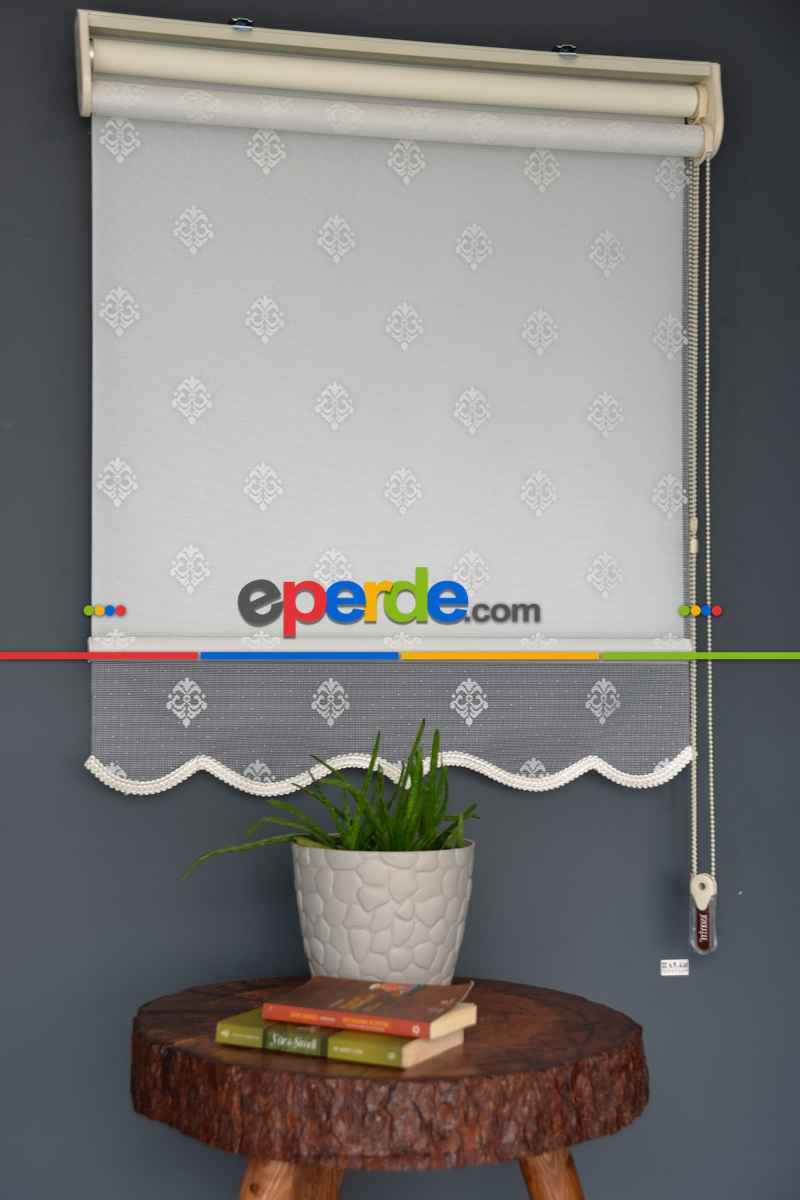 Halim Perdesan Dacuz-95 Beyaz Renk Etekli Veya Eteksiz Çift Mekanizmalı Tül Stor Perde