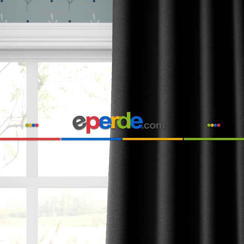 Blackout Karartma Tek Kanat Fon Perde Siyah