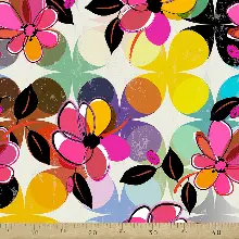 Çiçek Desenli Fon Perde Evm369 - Kumaşı Kalındır Duck Bezi Değildir.- Siyah-Sarı-Beyaz-Pembe-Mor-Çok Renkli