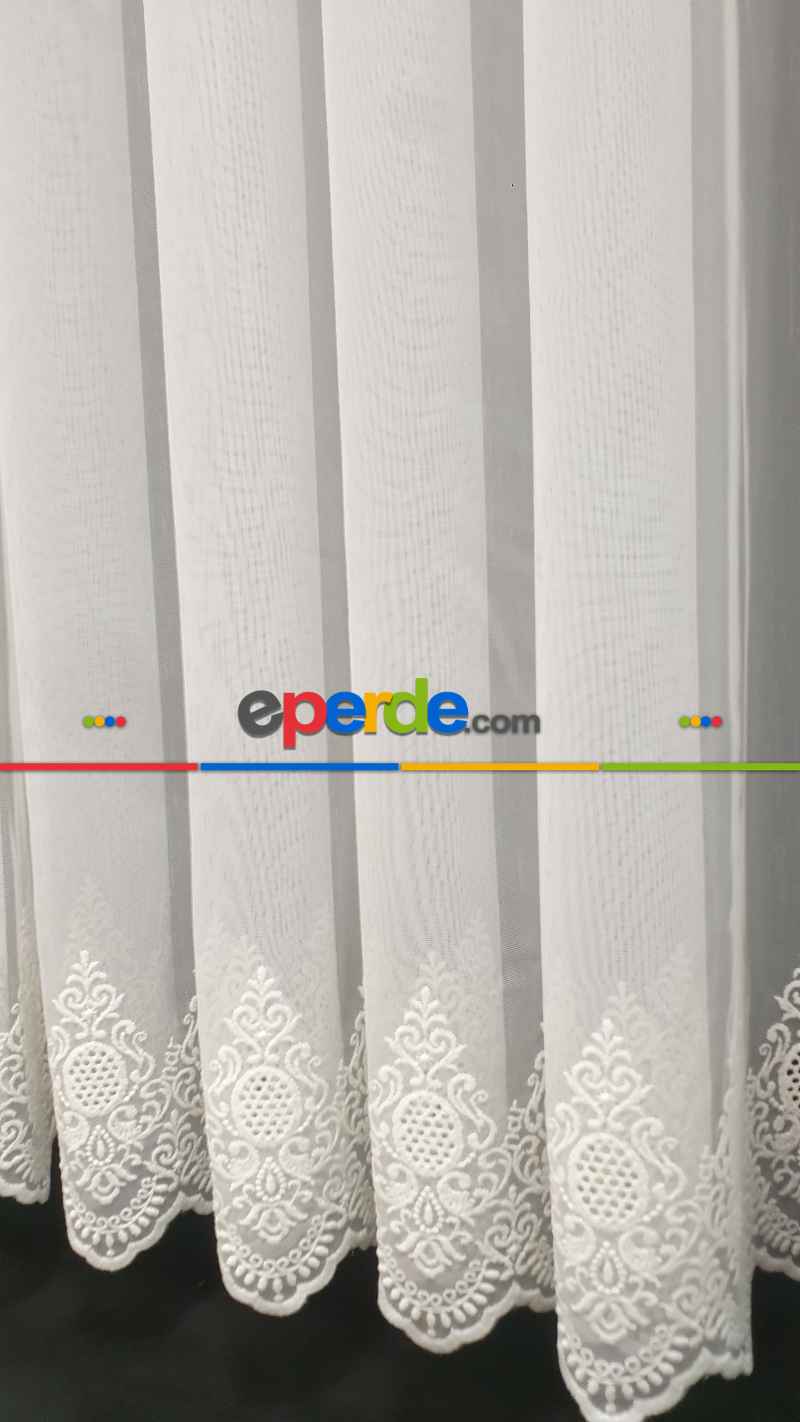 Etek Bohrelli Bambu Tül Ütü İstemez Tül