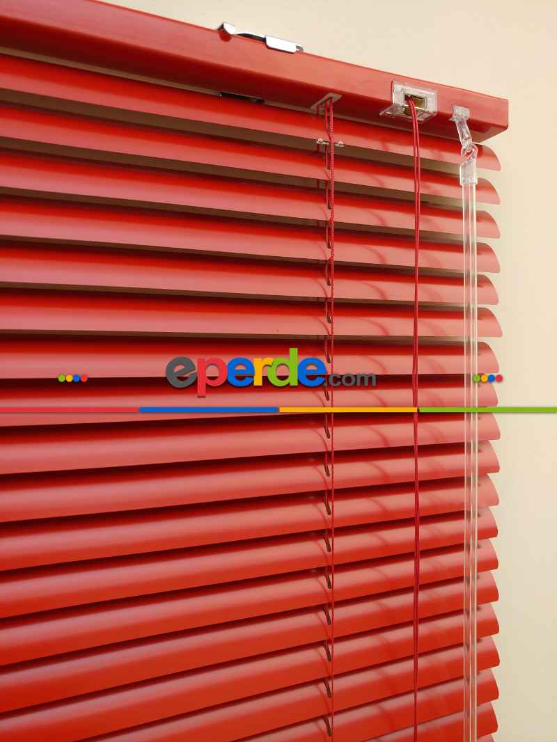 Mutfak Kırmızı - Alüminyum Jaluzi Perde - 25mm Kalınlığında- Kırmızı