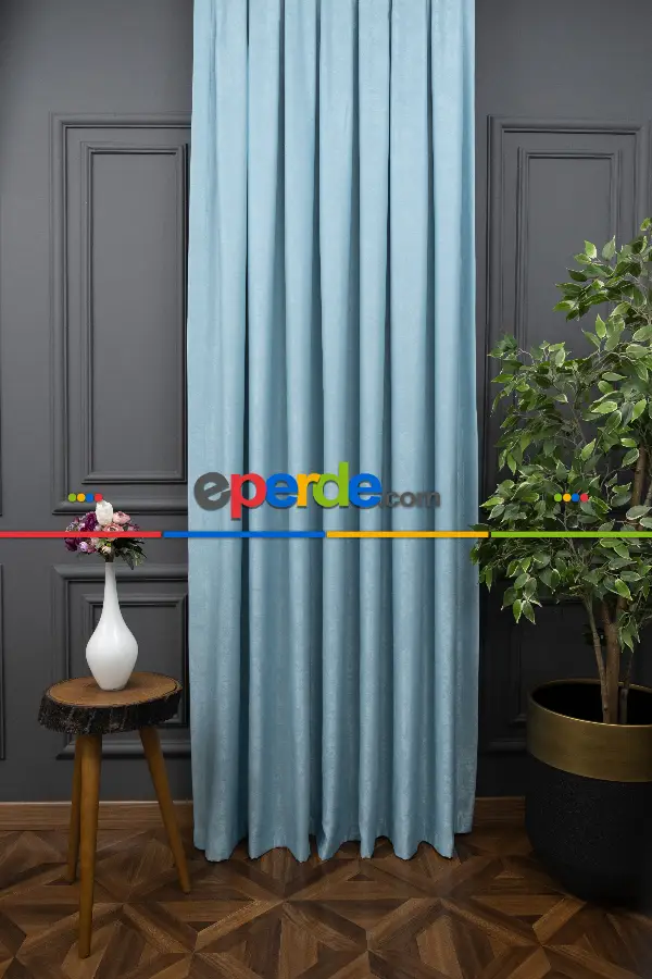 Soft Fon Perde Mint Yeşili Dökümlü En - Mint