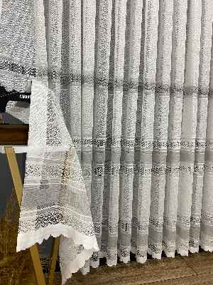 Paris Antrasit Koyu Gri Ara Bantlı Yeni Tasarım Tül Perde