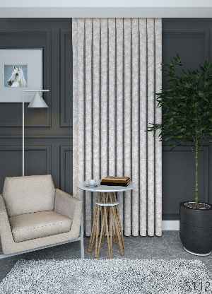 Geniş En Bej Renk Yaprak Desenli Fon Perde 1. Kalite