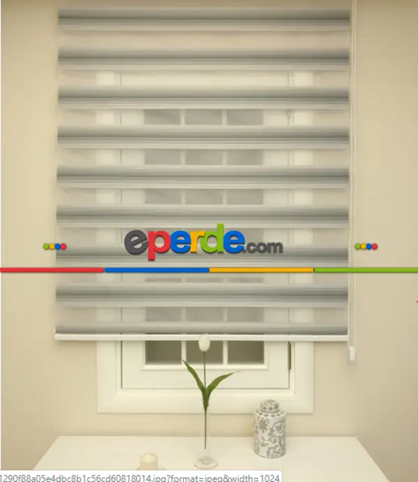 Salon - Beyaz Gri Geniş Pilise Zebra Perde- Gri-füme-antrasit-beyaz- Çok Renkli 2