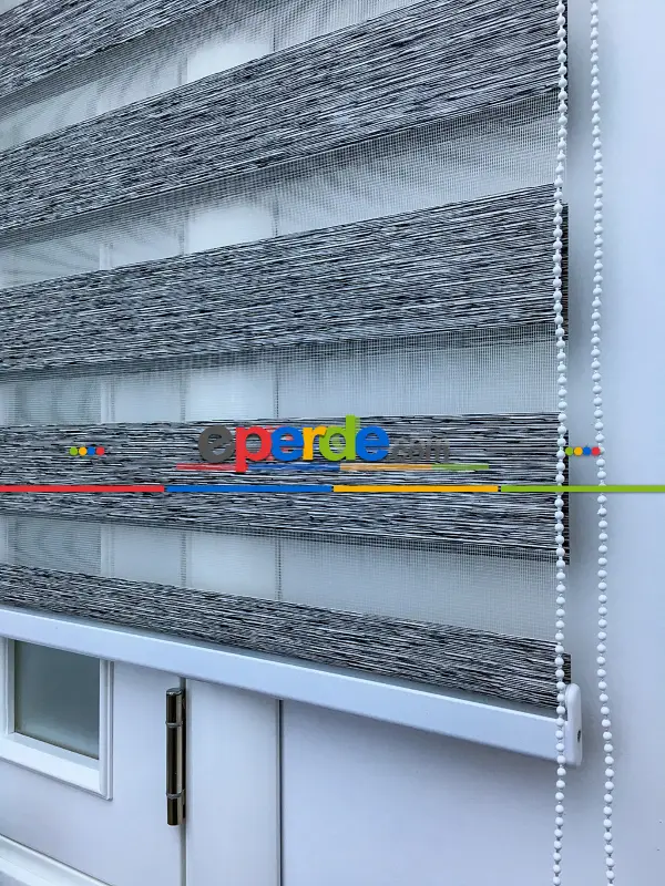 Füme Bambu Zebra Perde- Füme