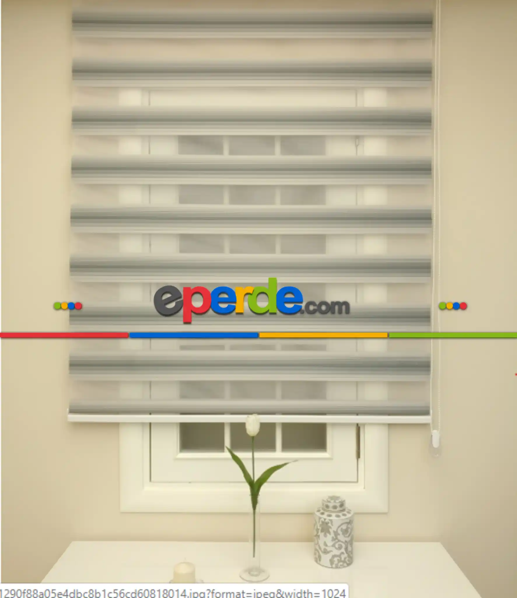 Gri Geniş Pilise Zebra Perde