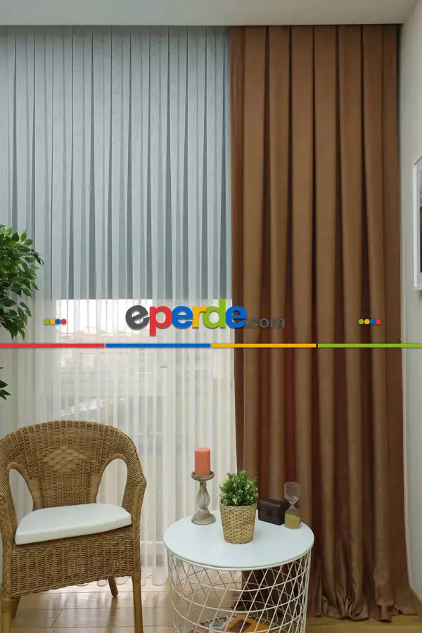 Yatak Odası - Soft Fon Perde Kako- Kahve