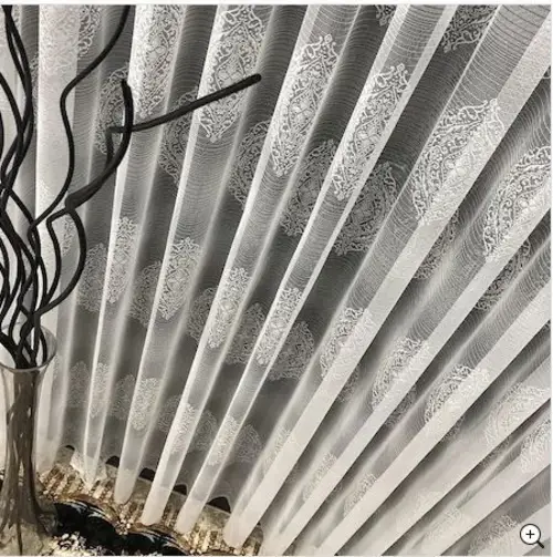 Serpme Damaks Desen Jakar Örme Tül