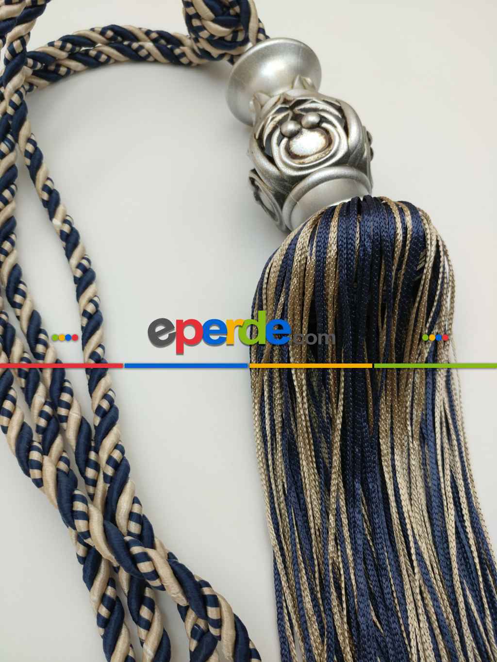 Fon Bağı Braçol Çift Renkli Lacivert-kahve- Lacivert-kahve