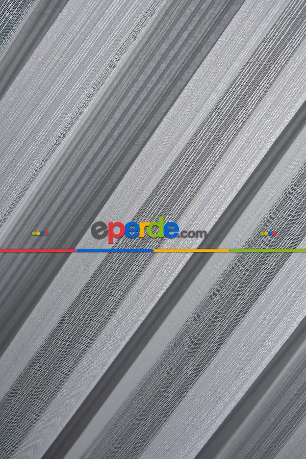 Salon - Düz Simli Düz Tül Perde - Ekru