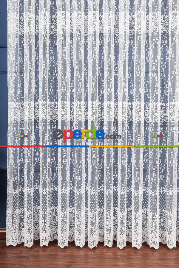Salon Tül Modelleri - Elit Brode İşlemeli Tül Perde Özel Seri 108