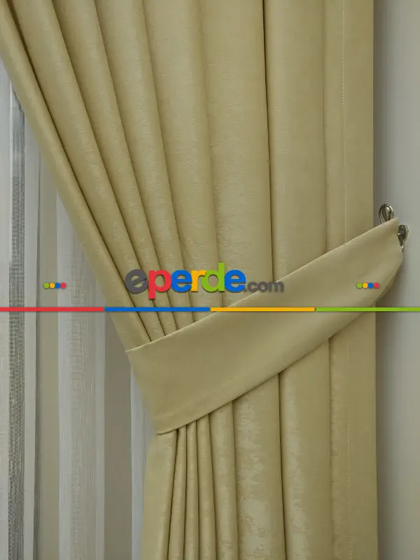 Soft Koyu Krem Fon Perde (150)- Krem Koyu