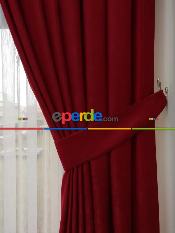 Soft Kırmızı Fon Perde (150)- Kırmızı