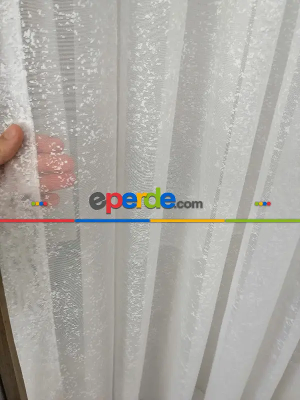 Serpme Spor Desenli Fransız Danteli Örme Tül - 2 Renk Seçeneği ( Ekru/ Krem)