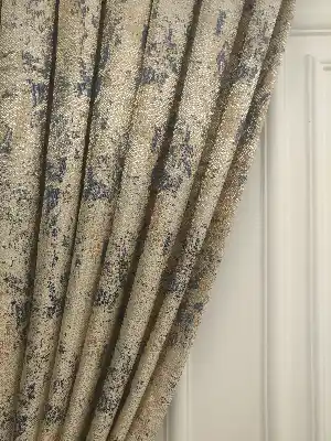 Antrasit Gri Bej Tonlarında Desenli Jakar Fon Perde En 150 Cm