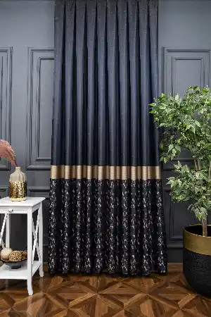 Outlet Dökümlü Jakarlı Modern Desen Fon Perde 1.kalite 100 Cm X 256 Cm