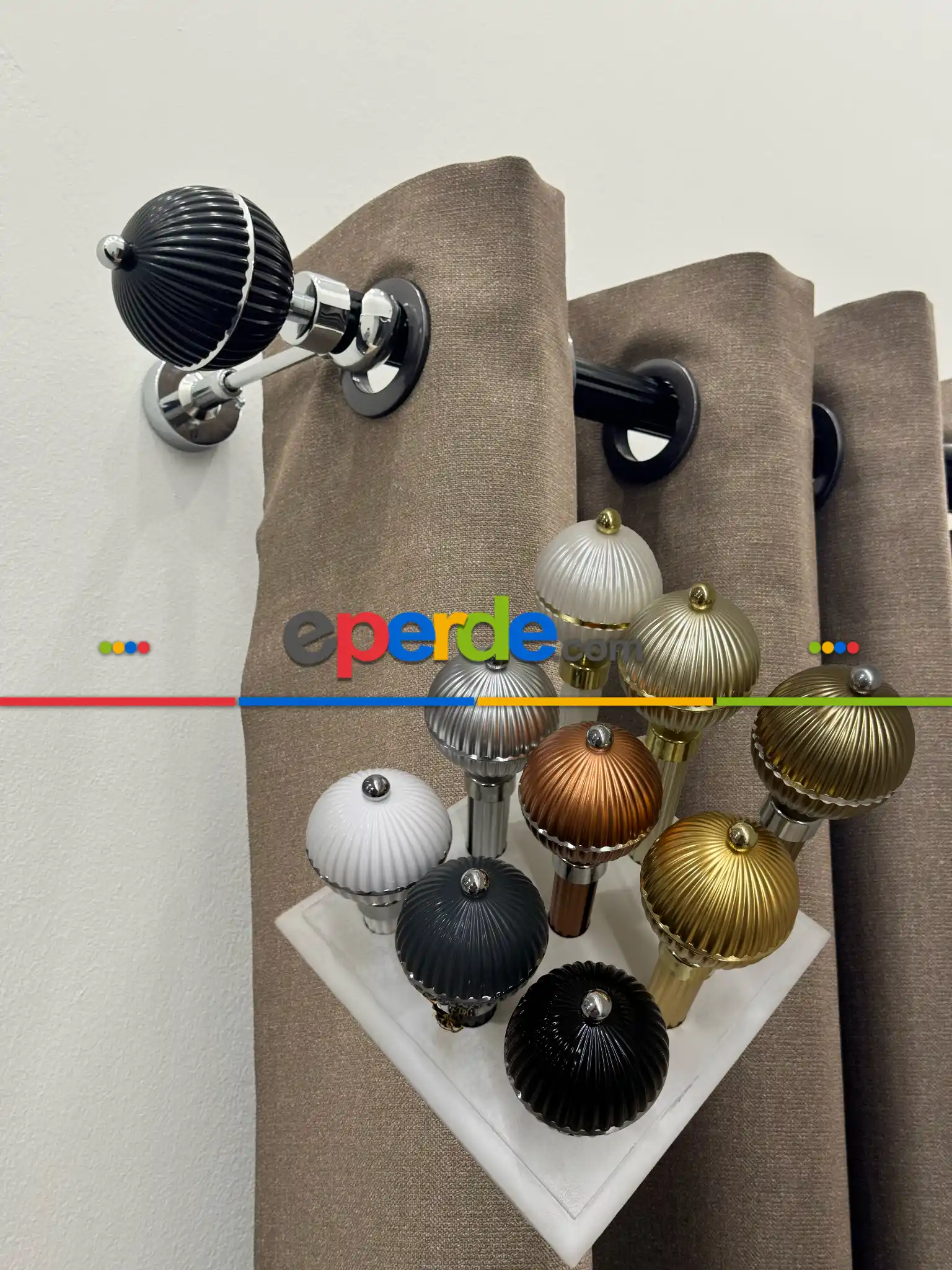 Metal Rustik Perdelik - 9 Renk Seçeneği