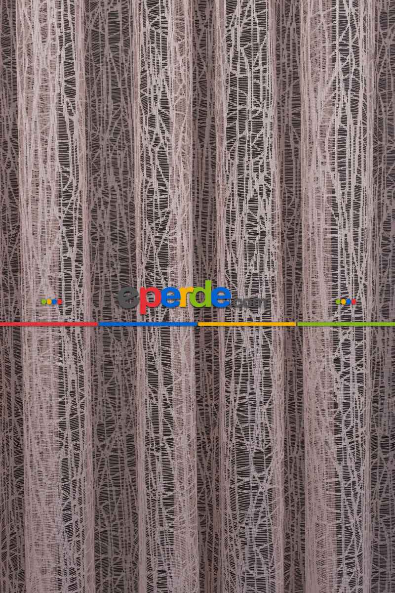 Yeni Tasarım Moda Cam Kırığı Örme Tül Perde Pudra - Pembe