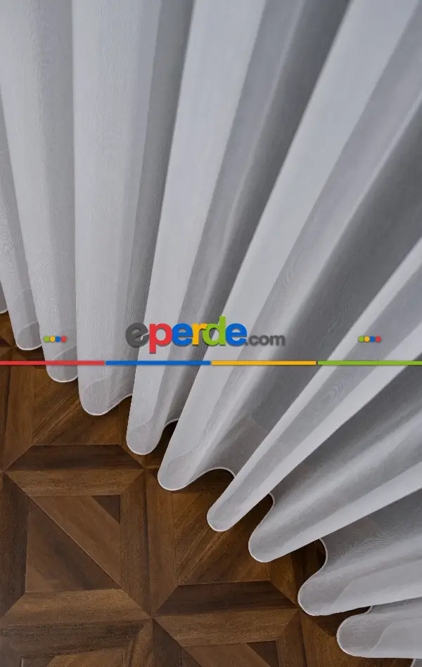 Hafif Düz Keten Tül Çok Dökümlüdür - İtinalı Dikiş - S Pile - Kurşunlu Tül