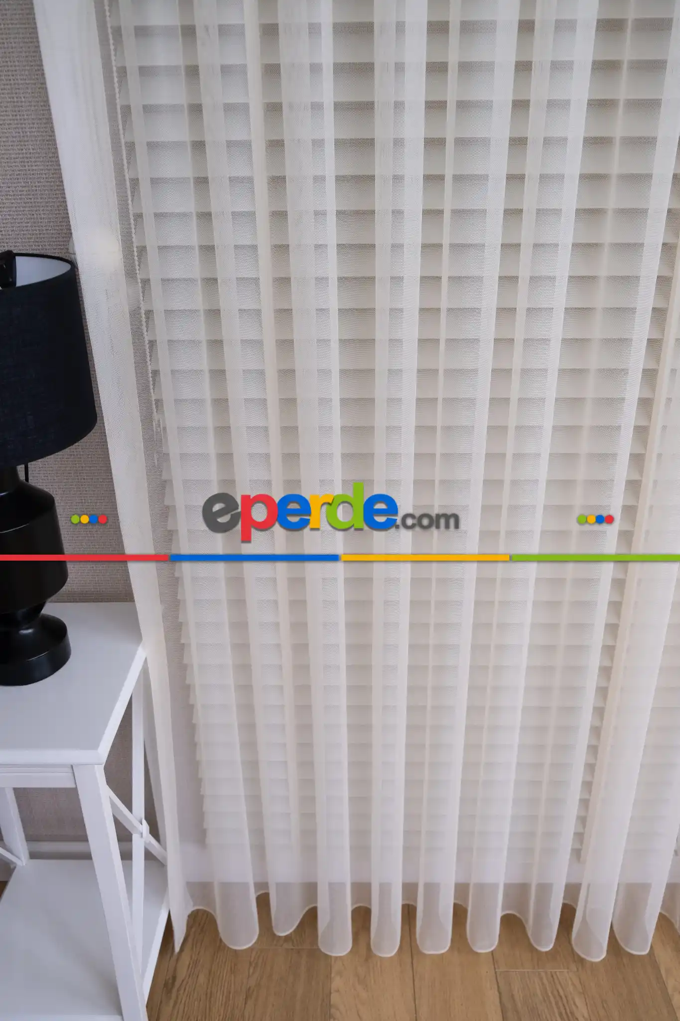 Bebek Odası Tül Perde - Krem Düz Tül Perde Grek Zemin